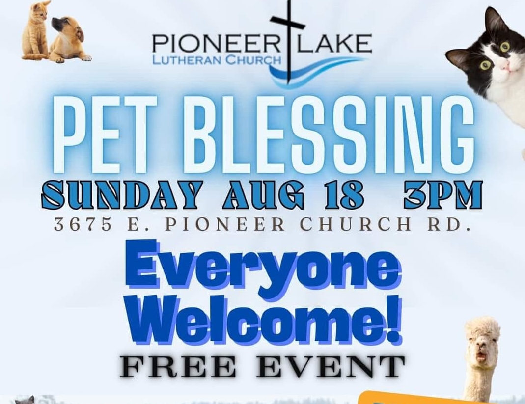 Pet Blessing – Sunday Aug 18 @ 3PM